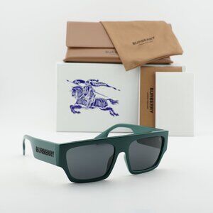 Burberry BE4397U 407187 Square Sunglasses - Green/Dark Grey